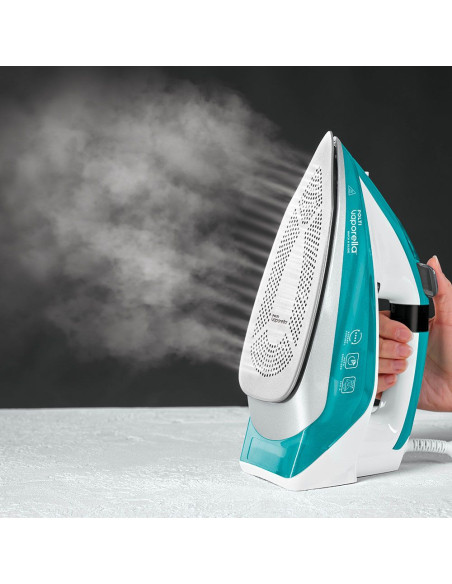 Polti Vaporella Quick & Slide QS210 Ferro a vapore Alluminio 2400 W Verde, Bianco