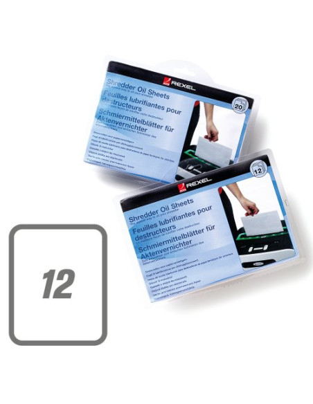 Rexel Fogli lubrificanti per distruggidocumenti (12)