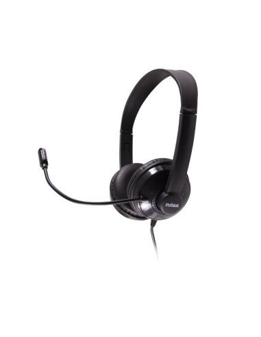 Nilox ACOUSTIC USB HEADPHONE Cuffie Cablato In-ear Nero, Grigio