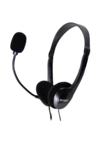 Nilox NXAU0000002 cuffia e auricolare Cablato A Padiglione Ufficio USB tipo A Nero