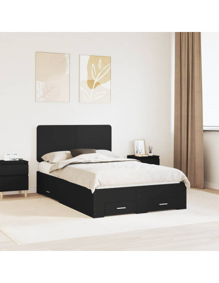 Struttura del letto Nero 120 x 200 cm Legno multistrato