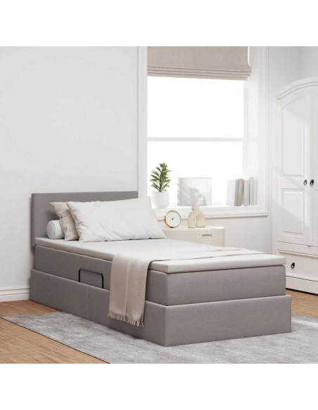 Letto con contenitore e LED con led Talpa 100 x 200 cm Tessuto