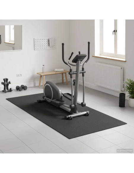 Tappetino di Protezione Sportiva Nero 180 x 75 x 0,6 cm PVC