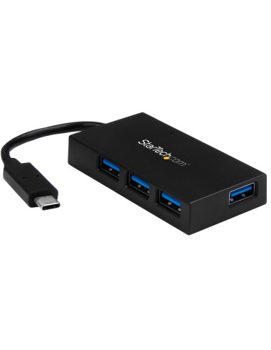 StarTech.com Hub USB-C a 4 Porte - Hub USB Type-C con 4 Porte USB-A (USB 3.0/3.1 Gen 1 SuperSpeed 5Gbps) - Adattatore Portatile 