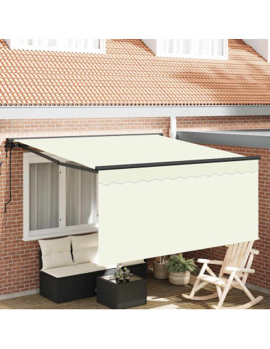 Tenda Retrattile Crema 300 x 250 cm Poliestere e Alluminio
