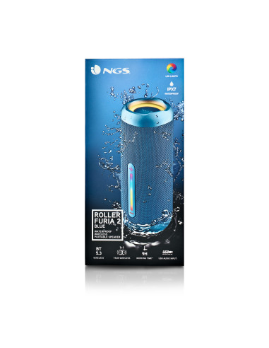 NGS ROLLER FURIA 2 Altoparlante portatile stereo Blu 15 W