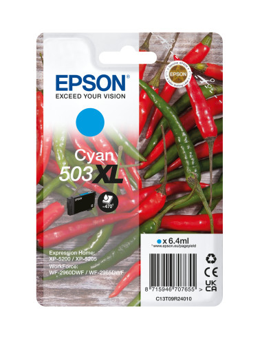 Epson 503XL cartuccia d'inchiostro 1 pz Originale Resa elevata (XL) Ciano