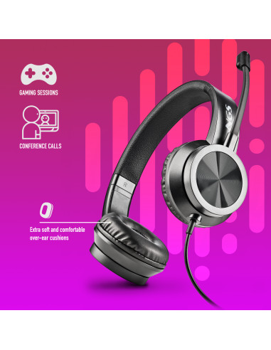 NGS MSX 11 PRO Auricolare Cablato A Padiglione Gaming Nero