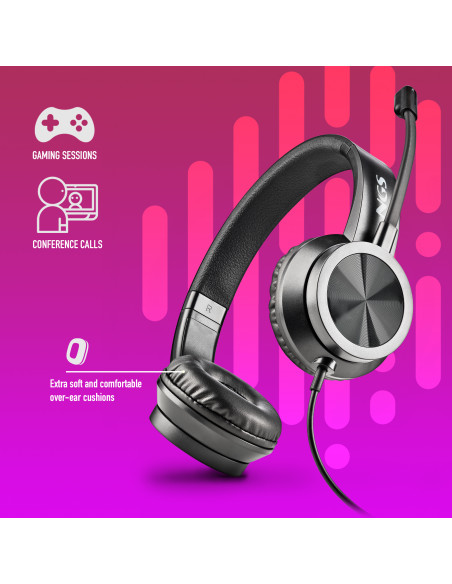 NGS MSX 11 PRO Auricolare Cablato A Padiglione Gaming Nero