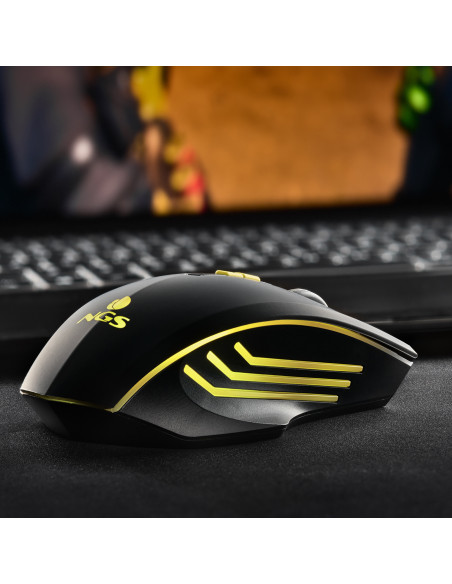 NGS GMX-200 mouse Gaming Ambidestro RF Wireless Ottico 3200 DPI