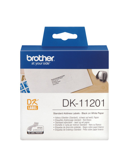Brother DK-11201 nastro per etichettatrice Nero su bianco
