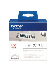Brother DK-22212 nastro per etichettatrice Nero su bianco 2