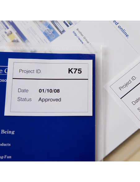 Brother DK-44205 nastro per etichettatrice Nero su bianco