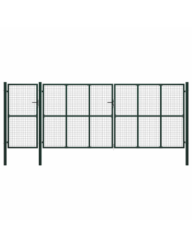 Cancello per recinzione con blocco Verde 175 cm Acciaio