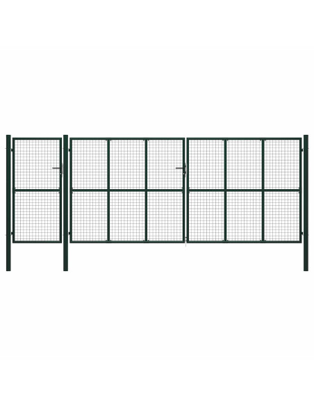 Cancello per recinzione con blocco Verde 175 cm Acciaio