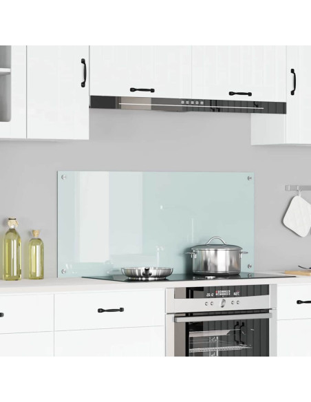 Rivestimento da Cucina Bianco 110 x 50 cm vetro temperato