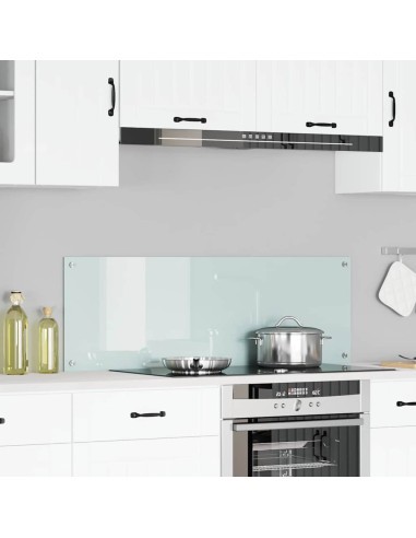Rivestimento da Cucina Bianco 120 x 40 cm vetro temperato
