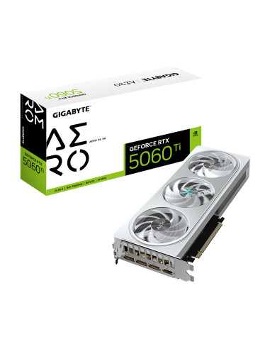 GIGABYTE GeForce RTX 5060 Ti AERO OC 8G Scheda Grafica – 8 GB GDDR7, 128 bit, PCI-E 5.0, 2647 MHz Frequenza del core, 3 x Disp