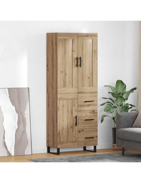 Credenza con cassetto Rovere artigianale 69,5 x 34 x 180 cm