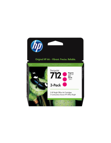 HP Confezione da 3 cartucce di inchiostro magenta originale DesignJet 712 da 29 ml