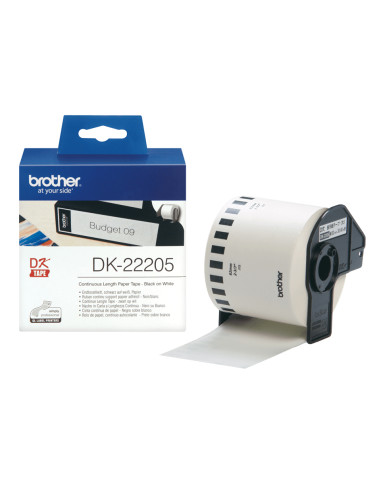 Brother DK-22205 nastro per etichettatrice Nero su bianco