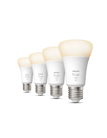 Philips Hue White 4 Lampadine Smart E27 60 W