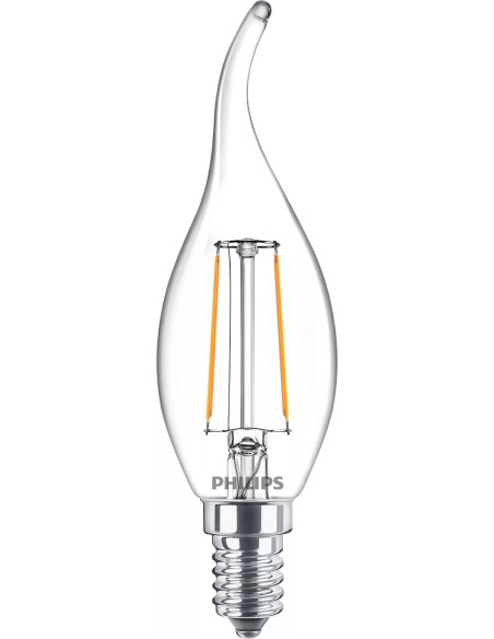 Philips Lampadina candela trasparente a filamento 25 W BA35 E14