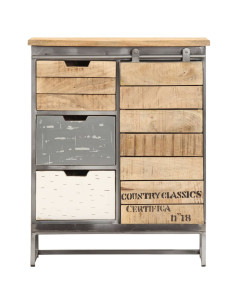 Credenza 60x30x70 cm in Legno Massello di Mango