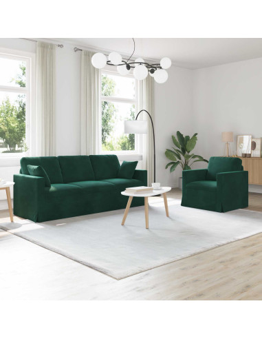 Divano 2 pcs Verde Scuro