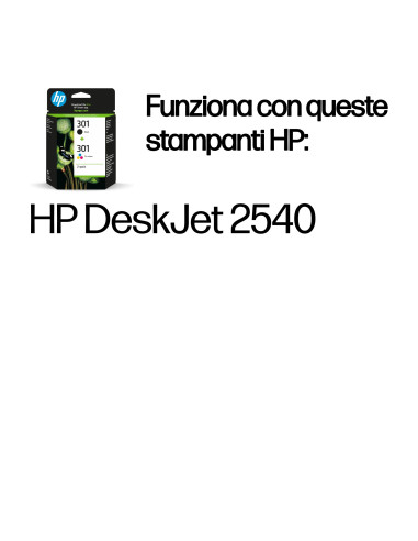 HP Confezione da 2 cartucce originali di inchiostro nero/tricromia 301