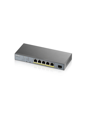Zyxel GS1350-6HP-EU0101F switch di rete Gestito L2 Gigabit Ethernet (10/100/1000) Supporto Power over Ethernet (PoE) Grigio