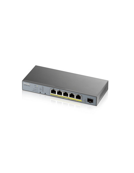 Zyxel GS1350-6HP-EU0101F switch di rete Gestito L2 Gigabit Ethernet (10/100/1000) Supporto Power over Ethernet (PoE) Grigio