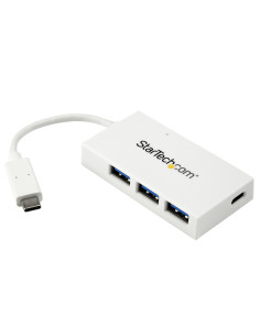 StarTech.com Hub USB-C a 4 porte USB 3.0 - Perno e Concentratore USB Tipo C con 1x USB-C e 3x USB-A - Bianco