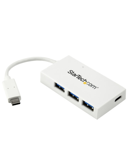 StarTech.com Hub USB-C a 4 porte USB 3.0 - Perno e Concentratore USB Tipo C con 1x USB-C e 3x USB-A - Bianco
