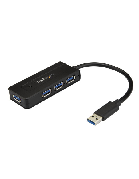 StarTech.com Hub USB 3.0 a 4 porte - Mini Hub USB con porta di ricarica - Include Adattatore di Alimentazione