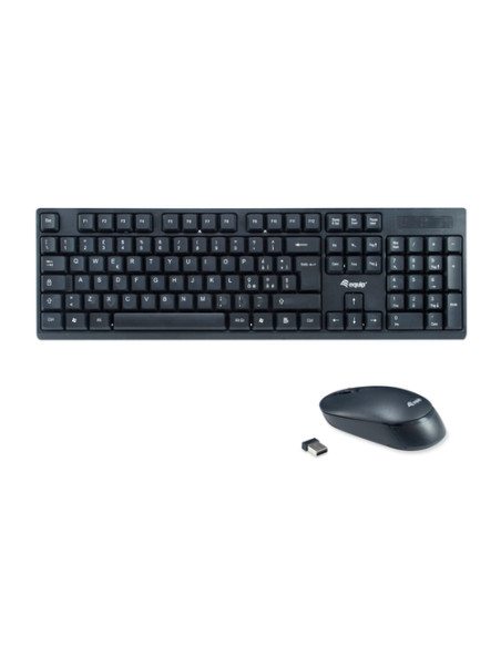 Equip 245223 tastiera Mouse incluso Ufficio RF Wireless QWERTY Italiano Nero