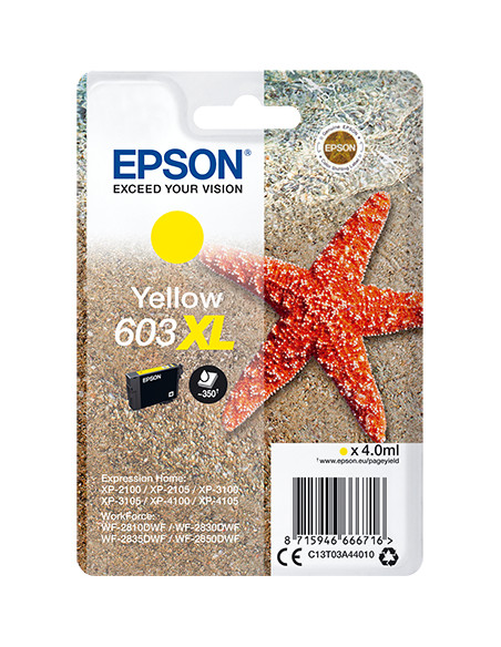 Epson Singlepack Yellow 603XL Ink