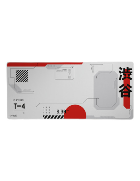 Trust GXT 759 XXL Tappetino per mouse per gioco da computer Nero, Grigio, Rosso, Bianco
