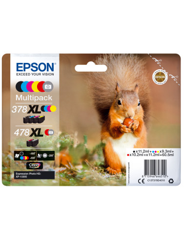 Epson Squirrel Multipack 6-colours 378XL / 478XL Claria Photo HD Ink