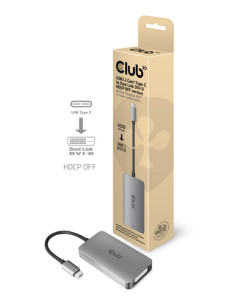 CLUB3D CAC-1510-A cavo e adattatore video 0,25 m USB tipo-C DVI-D Grigio