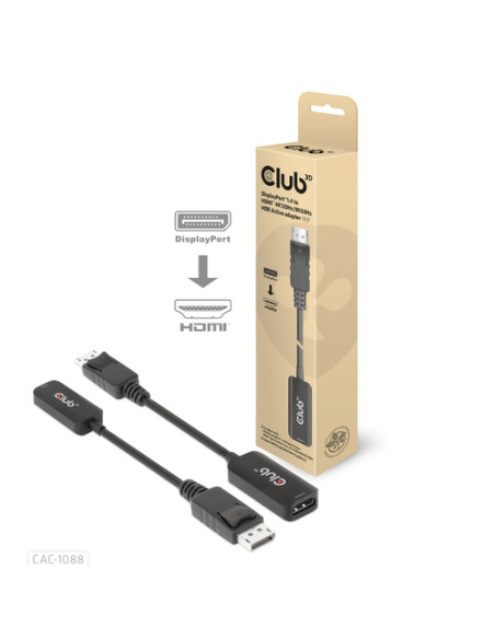 CLUB3D CAC-1088 cavo e adattatore video 0,21 m DisplayPort HDMI Nero