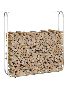 Rastrelliera per Legna 150x25x150 cm in Acciaio Zincato