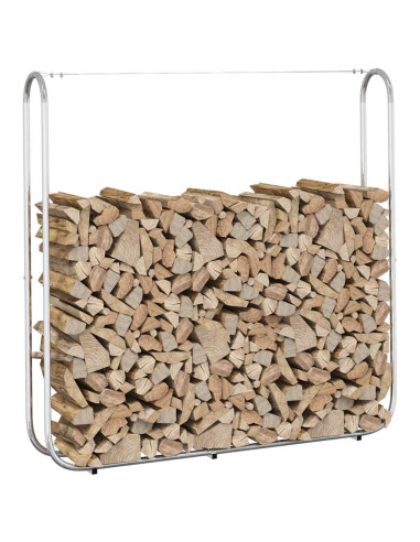 Rastrelliera per Legna 150x25x150 cm in Acciaio Zincato