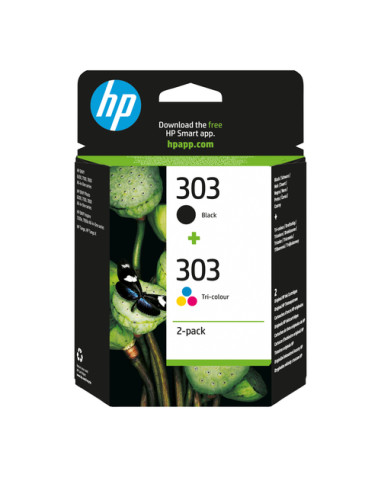 HP Confezione da 2 cartucce di inchiostro nero/in tricromia originali 303