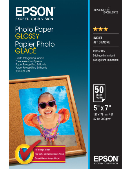 Epson Photo Paper Glossy - 13x18cm - 50 Fogli