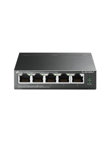 TP-Link TL-SG1005LP switch di rete Non gestito Gigabit Ethernet (10/100/1000) Supporto Power over Ethernet (PoE) Nero