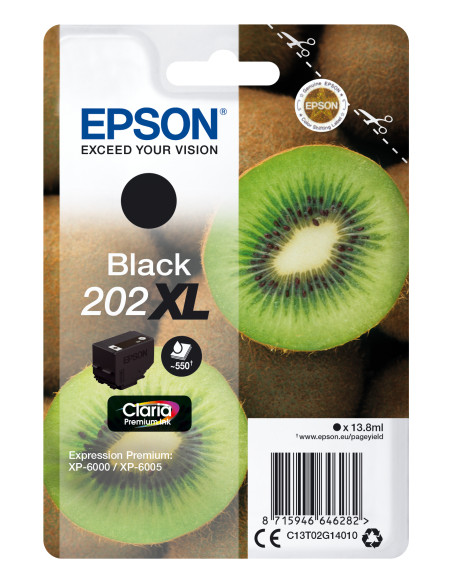 Epson Kiwi Singlepack Black 202XL Claria Premium Ink