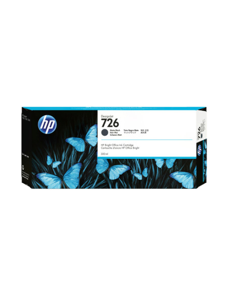 HP Cartuccia inchiostro nero opaco Designjet 726, 300 ml
