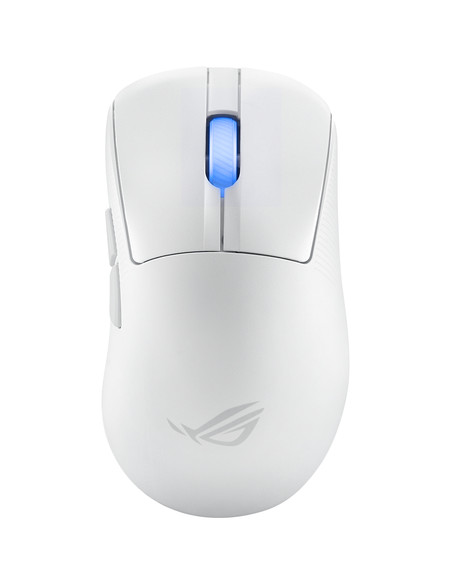 ASUS ROG Keris II Ace Wireless AimPoint White mouse Gaming Mano destra RF Wireless + Bluetooth + USB Type-A Ottico 42000 DPI