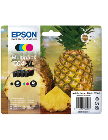 Epson 604XL cartuccia d'inchiostro 4 pz Originale Resa elevata (XL) Nero, Ciano, Magenta, Giallo